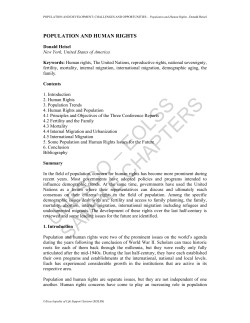 Population and Human Rights