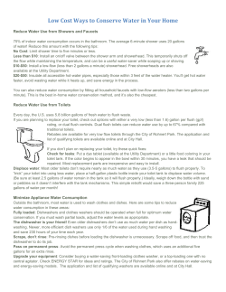 Low Cost Ways to Conserve Water in Your Home