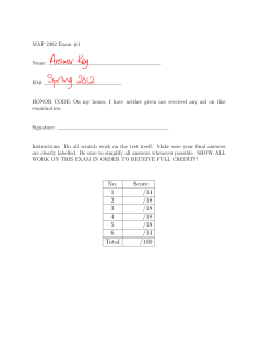 No. Score 1 /14 2 /18 3 /18 4 /18 5 /18 6 /14 Total /100