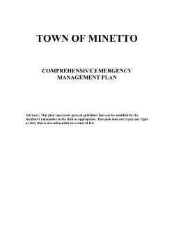 Town Emergency Response Plan