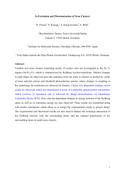 1 2s-Excitation and Photoionization of Neon Clusters R. Flesch,1 N