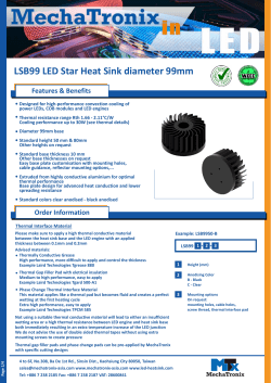 LSB99 LED Star Heat Sink diameter 99mm