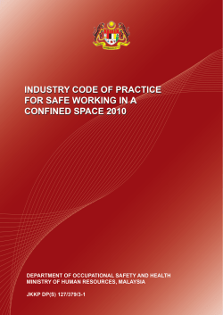 Industry Code Of Practice For Safe Working In A Confined