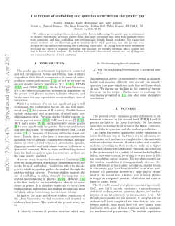 The impact of scaffolding and question structure on the gender gap