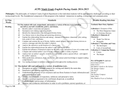English 9th Pacing Guide - Amherst County Public Schools
