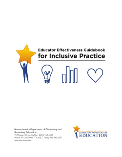 Educator Effectiveness Guidebook for Inclusive Practice