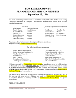 BOX ELDER COUNTY PLANNING COMMISSION MINUTES