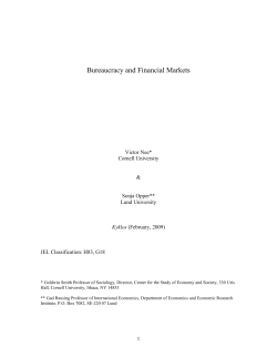 Bureaucracy and Financial Markets