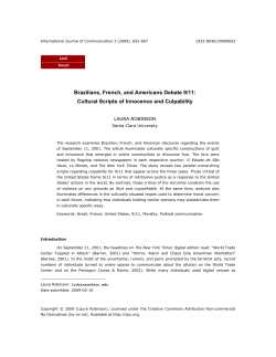 Brazilians, French, and Americans Debate 9/11: Cultural Scripts of