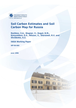 Soil Carbon Estimates and Soil Carbon Map for Russia