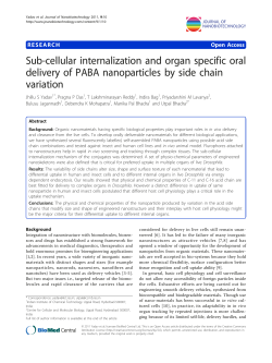 Sub-cellular internalization and organ specific oral delivery of PABA