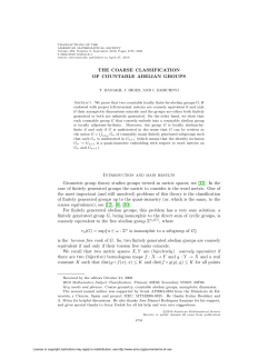 THE COARSE CLASSIFICATION OF COUNTABLE ABELIAN