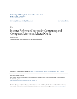 Internet Reference Sources for Computing and