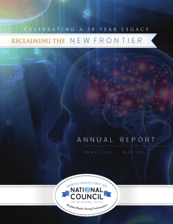 annual report annual report - National Council for Behavioral Health