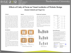 Effects of Unity of Form on Visual Aesthetics of Website Design