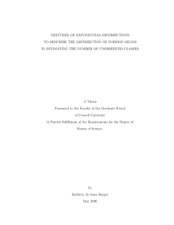 MIXTURES OF EXPONENTIAL DISTRIBUTIONS TO DESCRIBE