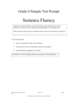 Sentence Fluency