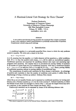A maximal-literal unit strategy for horn clauses