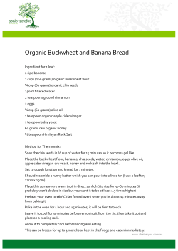 Organic Buckwheat and Banana Bread