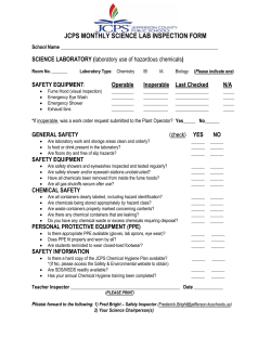 Laboratory Inspection Form - JCPS