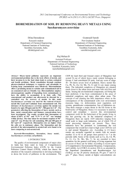 BIOREMEDIATION OF SOIL BY REMOVING HEAVY METALS