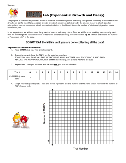 Project - Exp Growth and Decay