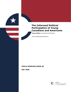 The Informed Political Participation of Young