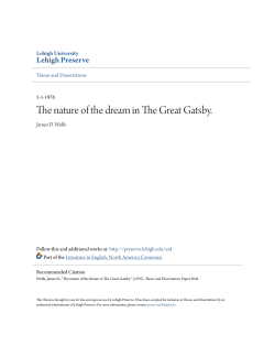 The nature of the dream in The Great Gatsby.