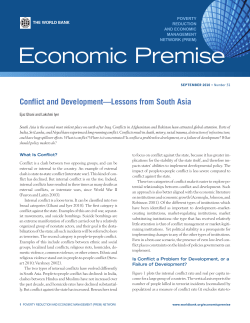 Conflict and Development&mdash;Lessons from South