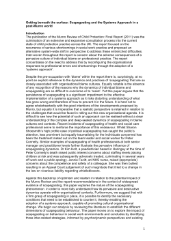 Getting beneath the surface: Scapegoating and the Systems