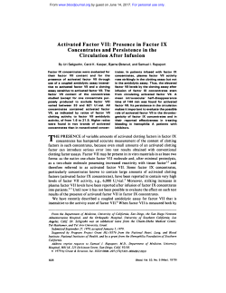 Activated Factor VII: Presence in Factor IX