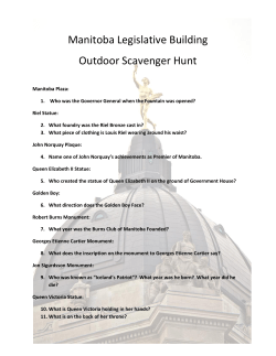 Manitoba Legislative Building Outdoor Scavenger Hunt