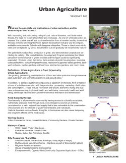 Urban Agriculture