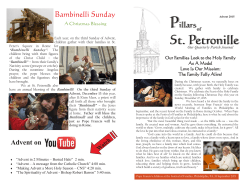Advent 2015 - St. Petronille Parish