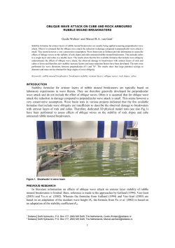 oblique wave attack on cube and rock