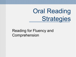 Oral Reading Strategies