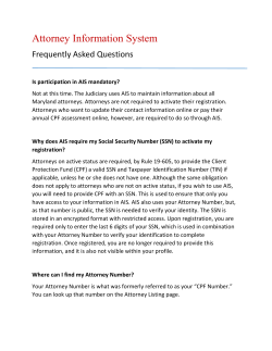 Attorney Information System - Frequently Asked