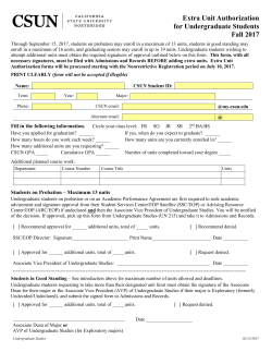 Extra Unit Authorization