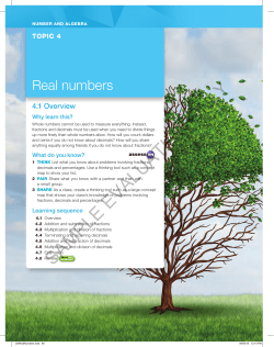 4 • Real numbers
