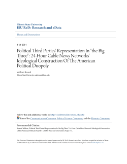 Political Third Parties` Representation In "the Big Three"