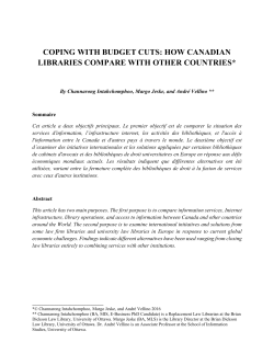 coping with budget cuts: how canadian libraries