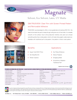 QM-TRUEVIEW: Clear Film with Screen Printed Pattern