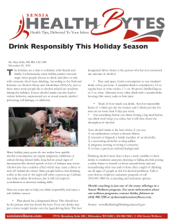 Drink Responsibly This Holiday Season