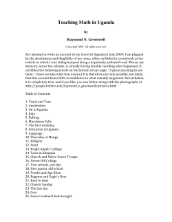 Teaching Math in Uganda - Hofstra People