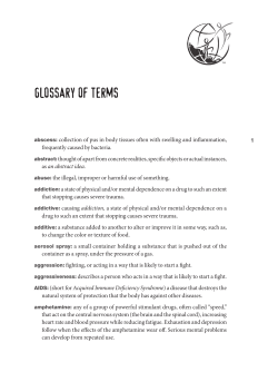 Drug Glossary of Terms