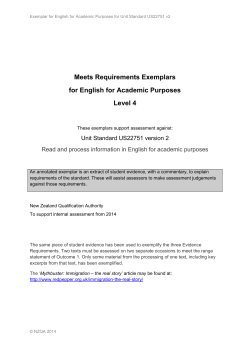 exemplars and commentary