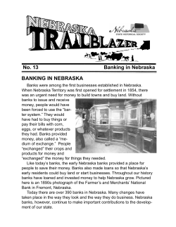 Banking in Nebraska - Nebraska State Historical Society