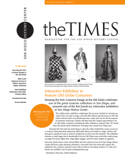 Interactive Exhibition to Feature Old Globe Costumes