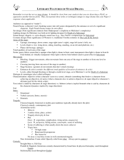 literary features of stage drama