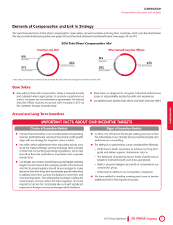 IMPOrTANT FACTS ABOuT Our INCENTIvE TArGETS